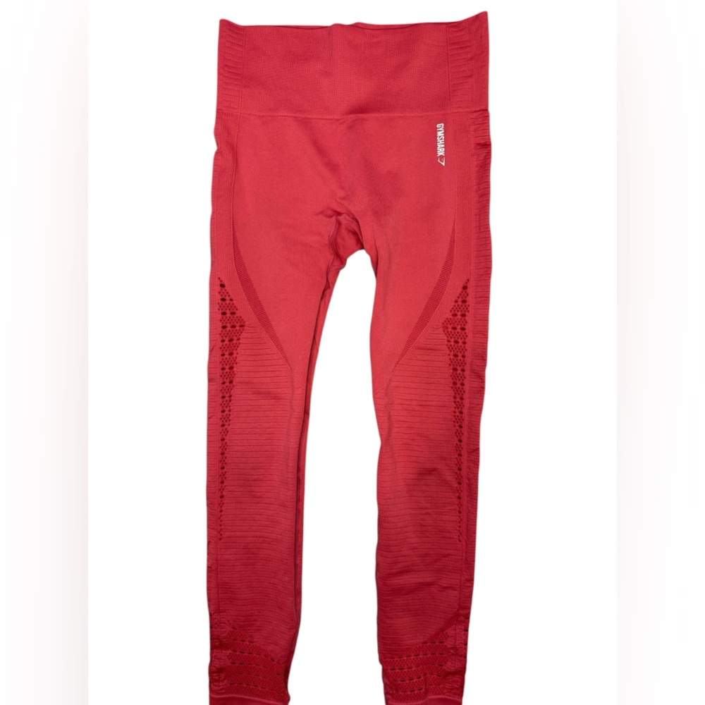 Gymshark Textured Womens vibrant Red/Pink Leggings‎ size medium
